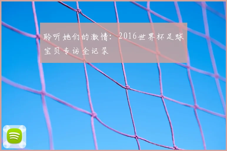 聆听她们的激情：2016世界杯足球宝贝专访全记录